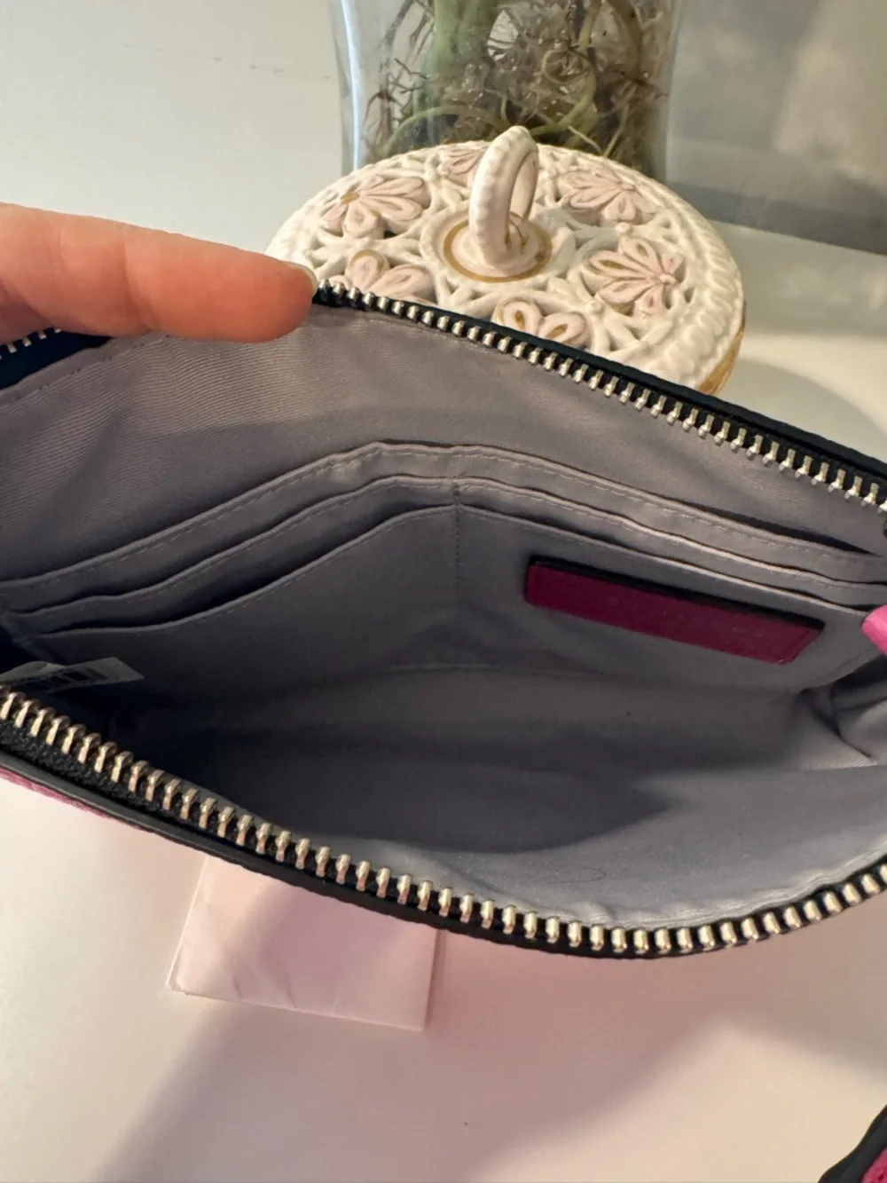 Marc Jacobs Fuchsia Pebbled Leather Crossbody with Striped Strap - Picture 7 of 11